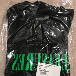 Pleasures flipped balance logo t shirt